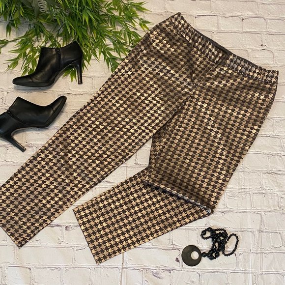 THE LIMITED Cassidy Fit Slacks in Metallic Bronze Brown Ankle Pants - Sz 12 - Picture 2 of 11